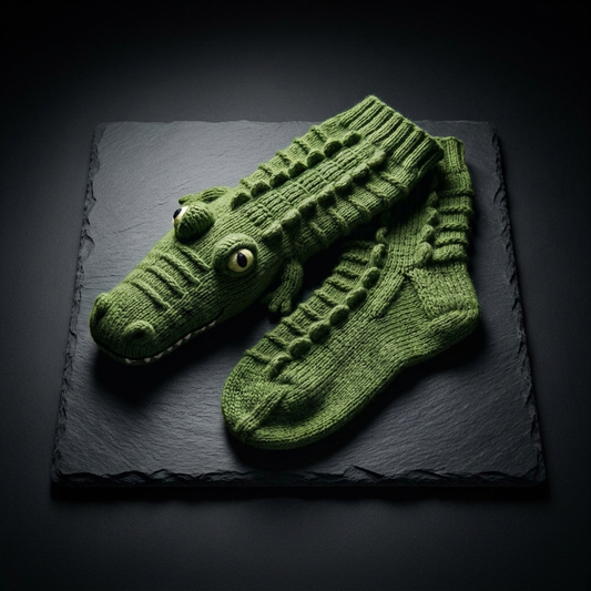 Crocodile Knit Socks
